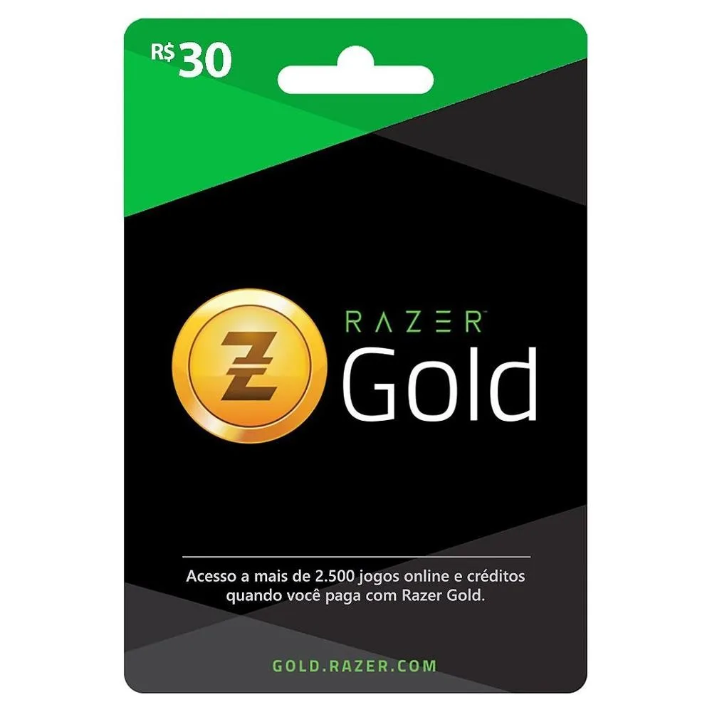 Razer Gold PIN Rixty – Cartão R$ 30 – WOW Games